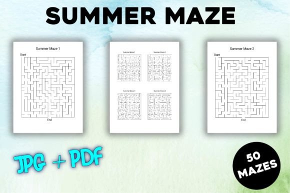 Download Summer Mazes Puzzle Book - Premium Bundle