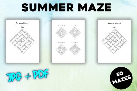 Download Summer Mazes Puzzle Book - Summer mazes Collection