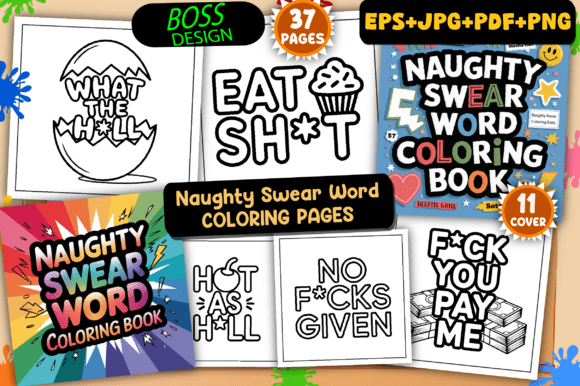 Download ADULT - Naughty Swear Word Coloring Pages - Premium Resources