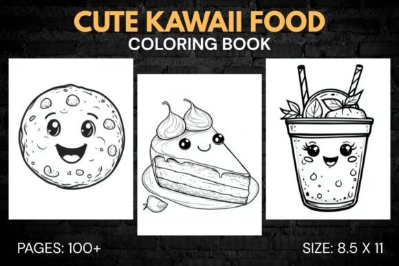 Download Cute Kawaii Food Coloring Page - Premium Resources
