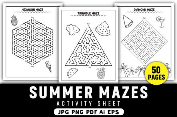 Download Summer Mazes for Kids - Summer mazes Collection