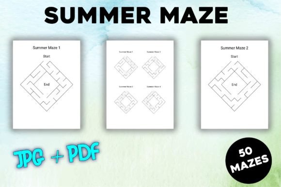 Download Summer Mazes Puzzle Book - Premium Bundle